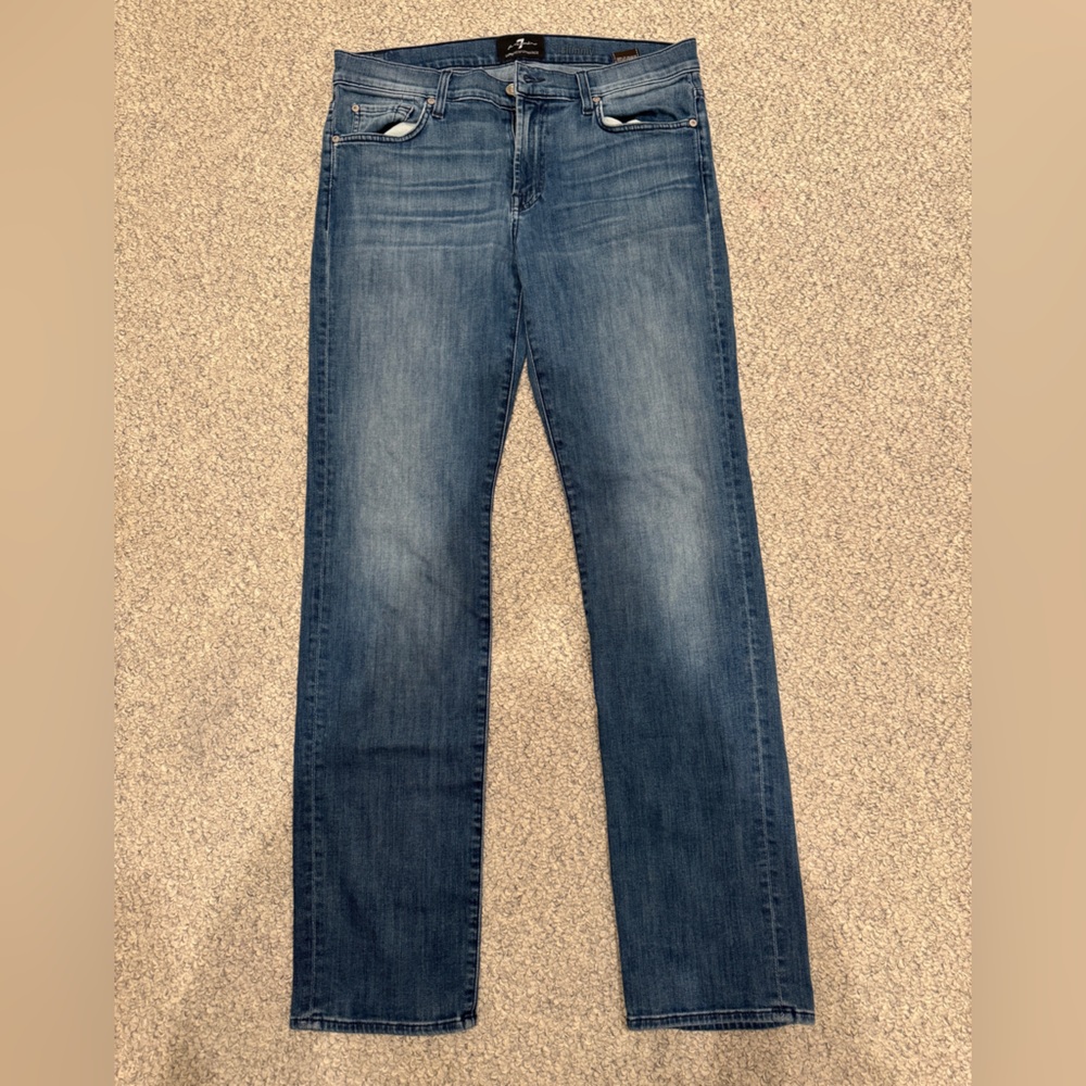 7 For All Mankind Medium Blue Skinny Jeans
